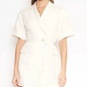 4si3nna white wrap dress
